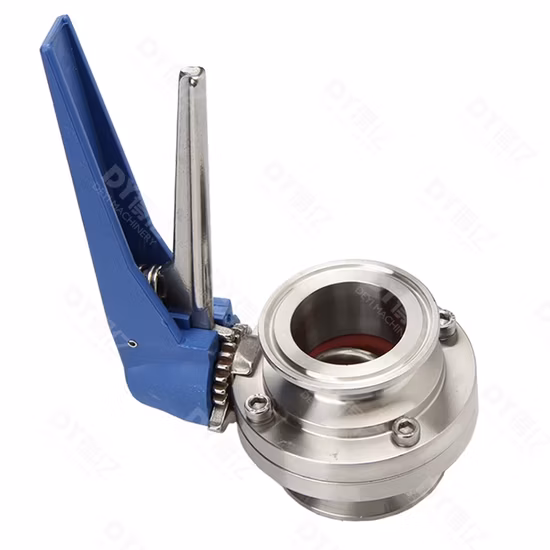 Stainless Steel Sanitary Union-Union Ends Butterfly Valves