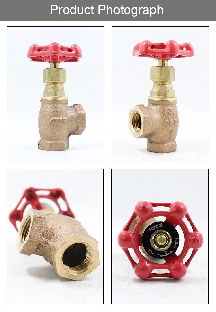 Wholesale Japan Kitz Class 150 Cast Ca DN15 DN20 DN25 Bronze Globe Valve Angle Valve