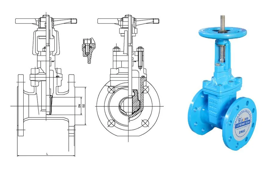 Direct-Acting Soft Seal Rising Stem Gate Valve Under Low Pressure