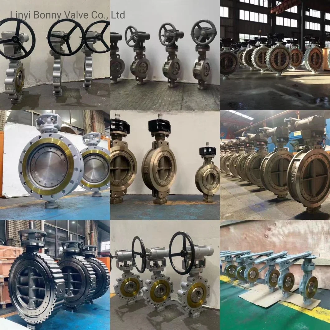 API 150lb Bronze Wafer Type DN100 Gear Operation Triple Offset Butterfly Valve