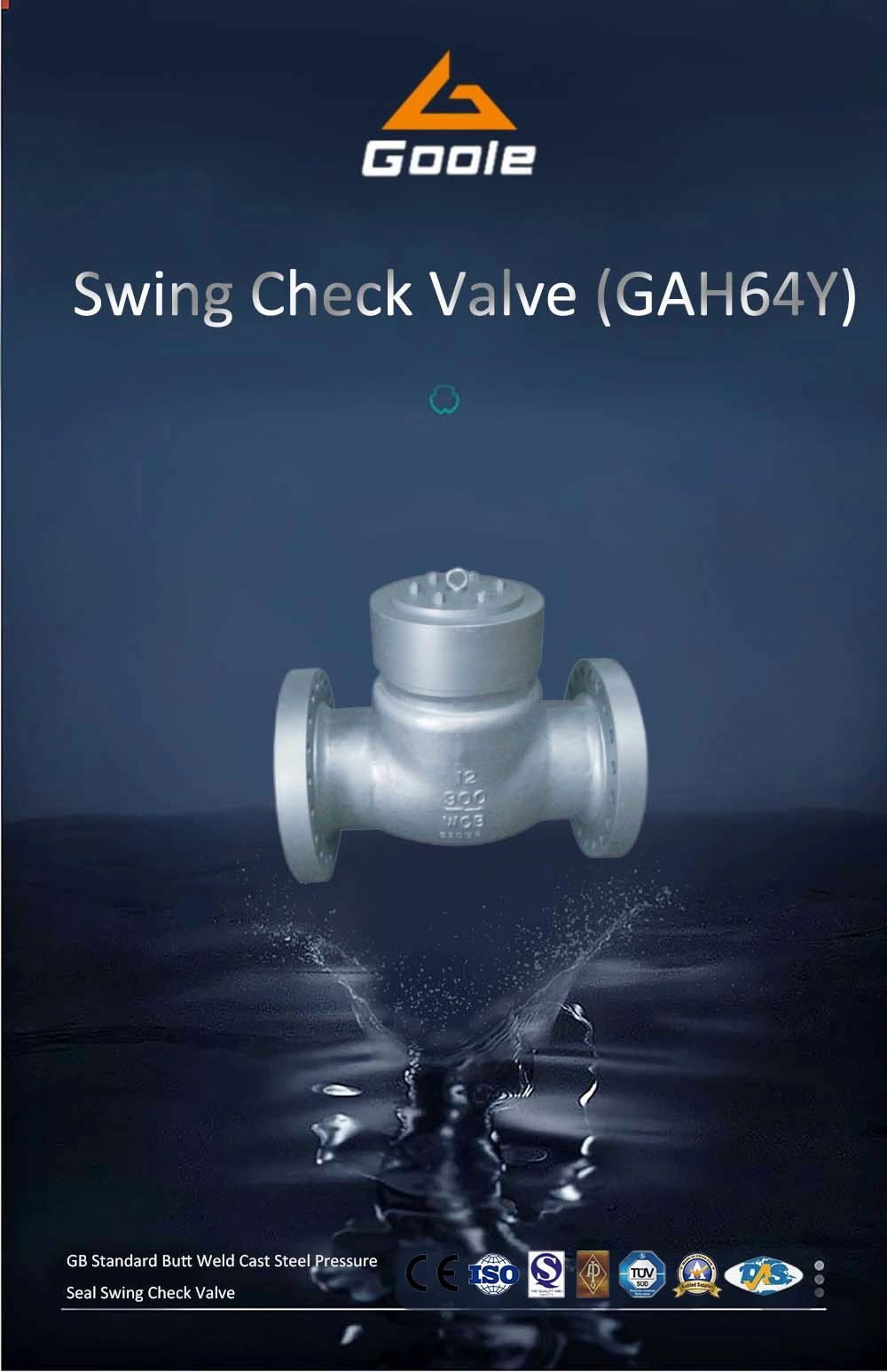 GB Standard Butt Weld Cast Steel Pressure Seal Swing Check Valve (GAH64Y)